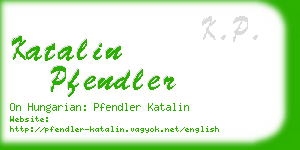 katalin pfendler business card